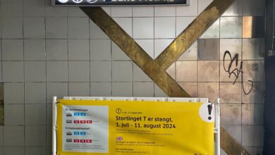 Sommerstengt på Stortinget T-banestasjon. Også Grorudbanen stenges i seks uker.