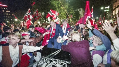 Hest og kjerre på Karl Johan