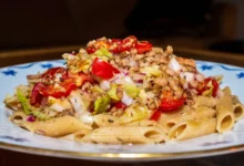 Pastasalat med lam