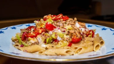Pastasalat med lam