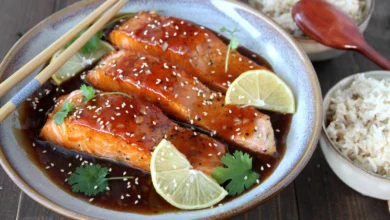 Honningglasert laks med sitron Honningglasert laks med sitron