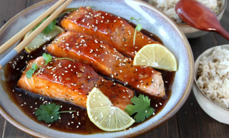 Honningglasert laks med sitron