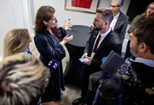 Lise Klaveness konfrontert av israelske journalister