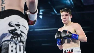 Adrian Hagen satser knallhardt som bokser. Han har modellkjæreste fra Las Vegas.