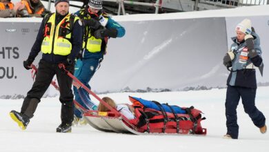 Skrekkelig fall for Marte Monsen i Crans Montana – løpet ble avlyst (VG) Skrekkelig fall for Marte Monsen i Crans Montana – løpet ble avlyst (VG)