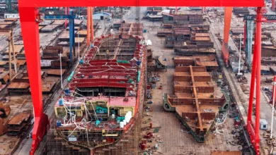 Kina forblir verdens største skipsbygger i 2025