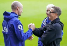 Morten Gamst Pedersen fulgte treninga på Ullevaal stadion tirsdag.
