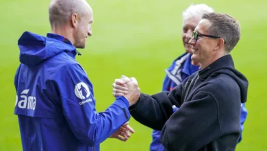 Morten Gamst Pedersen fulgte treninga på Ullevaal stadion tirsdag.