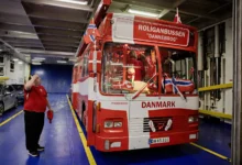 Dansk supporterbuss full av øl